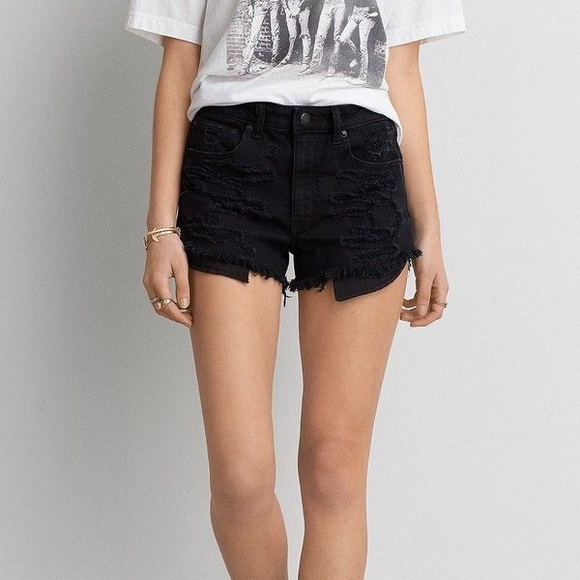 American eagle black high waisted shorts Clearance